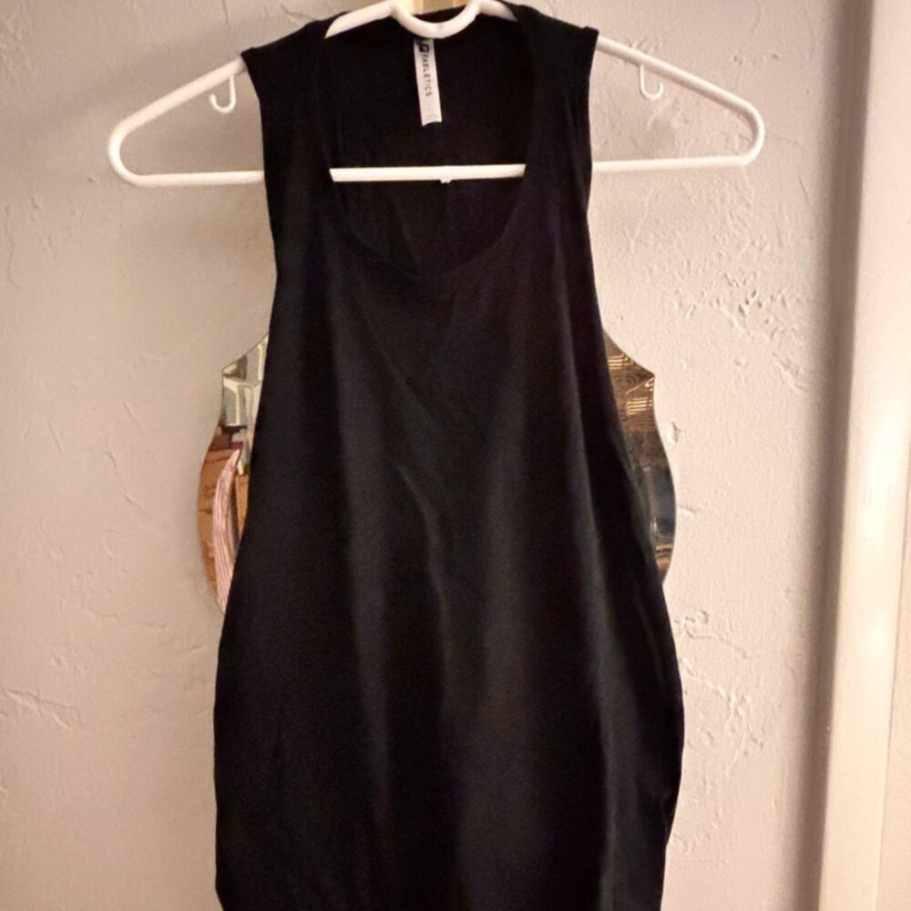 Fabletics - Black Racerback Dip Back Tank - L - New w/o Tags